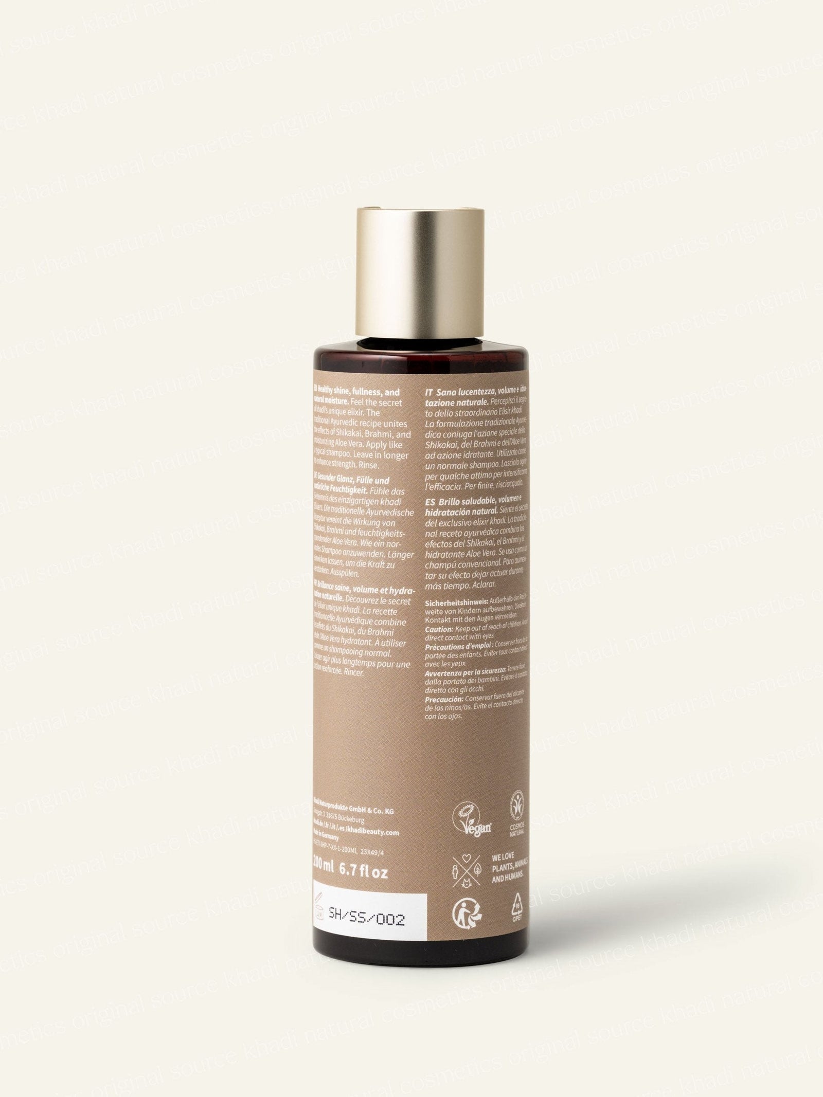 khadi Shining Shikakai Shampoo Rückseite Produktbild