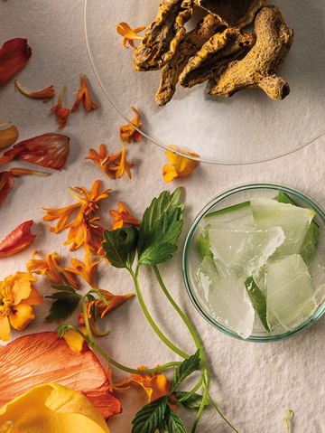 Seitenansicht der Verpackung der aschbraunen Pflanzenhaarfarbe von Khadi